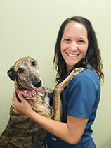 Katy Cordova started with Lone Mountain Animal Hospital as a receptionist in January 2018 after moving from San Diego with her husband. That summer she began working as an exam room assistant, where she found her niche.